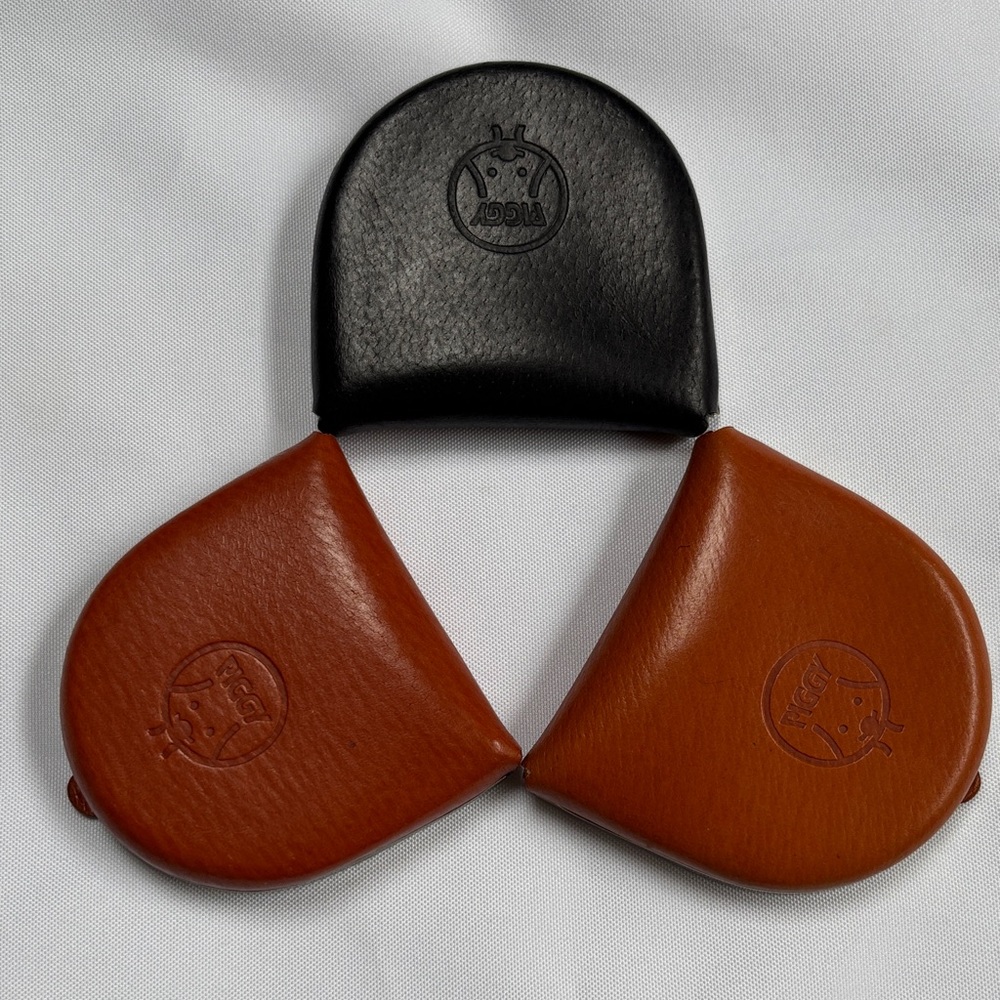 Piggy Coin Holder Horseshoe Purse/Pouches (3) 2 Tan & 1 Black